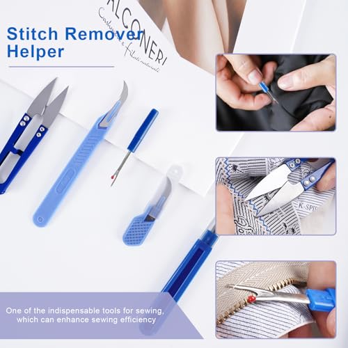 Poexuzi 5 PCS Sewing Kits Removing Threads Tools，for Sewing/Crafting Thread Remover Kit， - Thumbnail 4