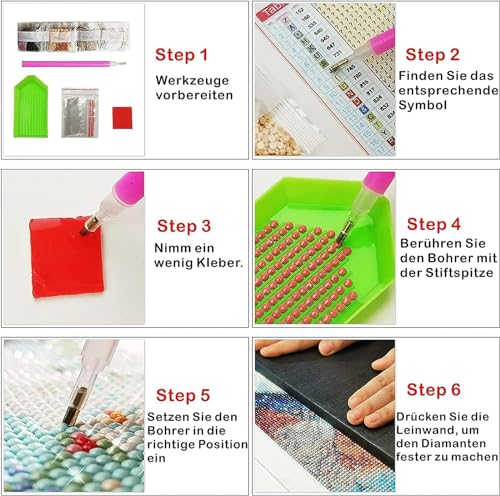 Peinture diamant adulte anti-stress grand format 80x160cm pour s'occuper chez soi - 5