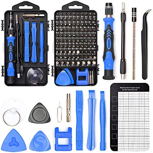 SHARDEN 122-Piece Precision Screwdriver Set, Magnetic Small Screwdriver Set, Electronic Repair Tool Kit DIY Screwdriver Kit for Phone, PC, Laptop, iPhone, Computer, MacBook, PS4, Nintendo, Xbox, Ring