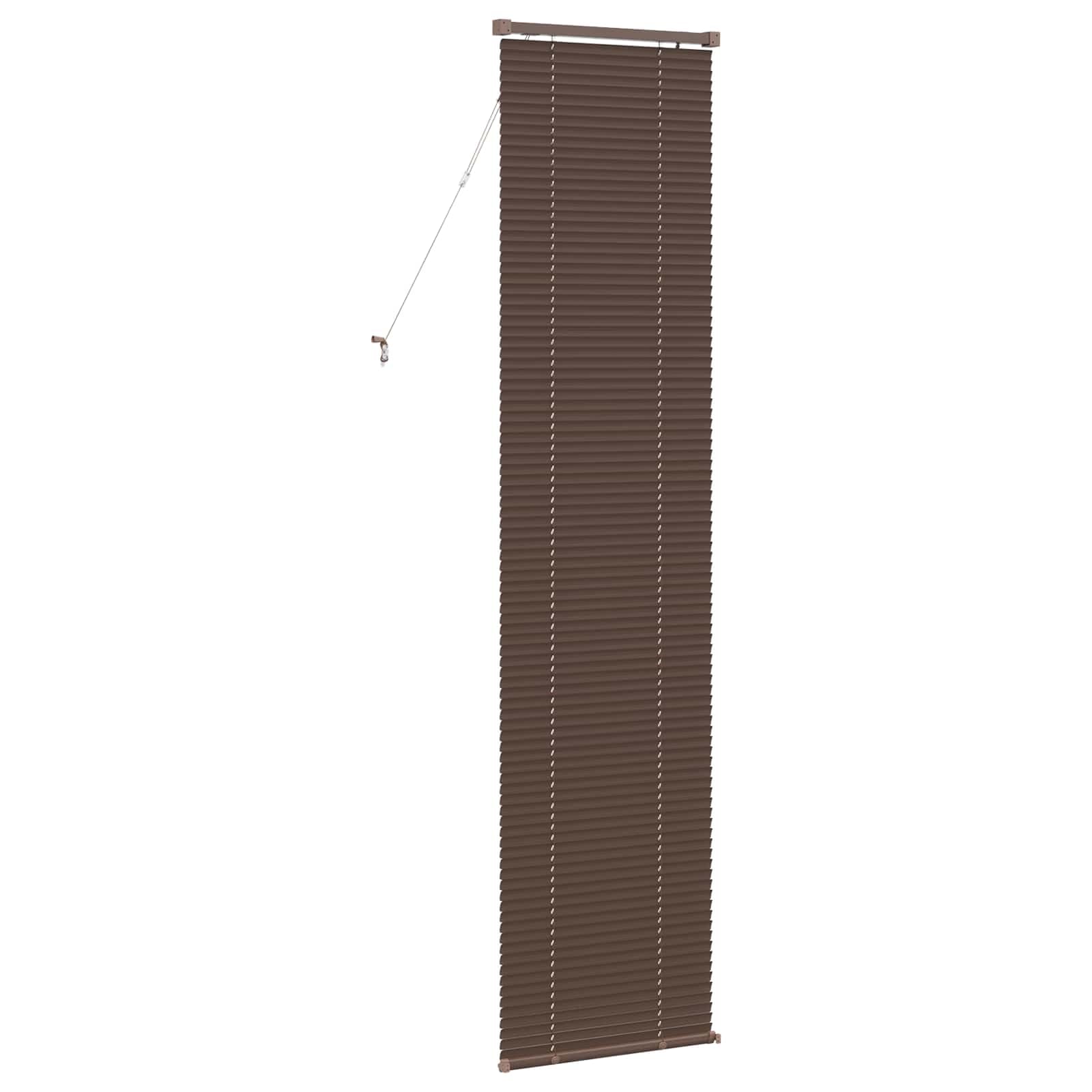 Store vénitien Marron foncé avec Motif 213 x 40 cm en PVC Durable, Stores pour fenêtres intérieures, Stores occultants, Stores sans perçage pour Maison et Bureau