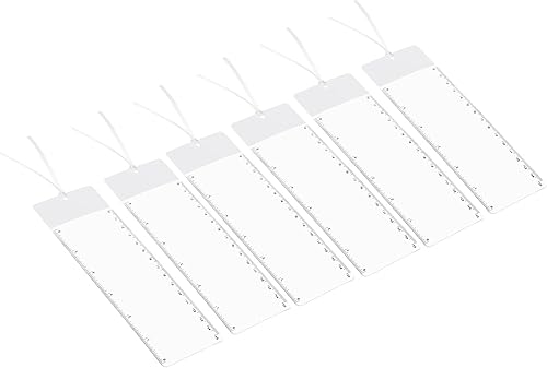 PATIKIL Lupa marcapáginas con regla, paquete de 6 lentes de lupa 3X para personas con baja visión, lectura, libros, revistas, periódicos, color