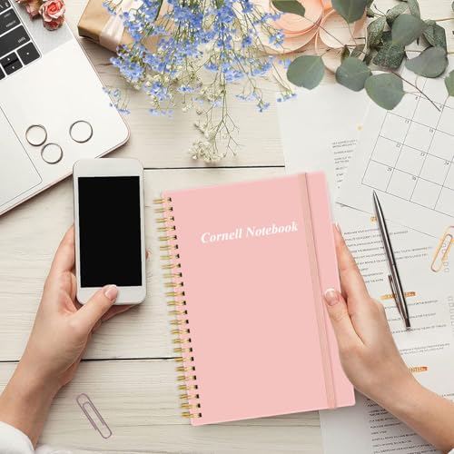 Carnet Cornell A5 Yaridar rose à spirale pour la prise de notes - 7