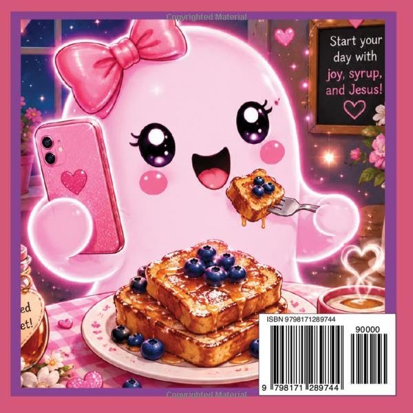Girly Ghost Loves French Toast Halloween Coloring Book for Kids image 3