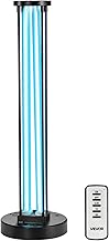 VEVOR UV Light, 110W Ultraviolet Lamp with Ozone Purifier, UVC Lamp with 30/60/120 Minutes 3-Gear Timer and Remote Control, for Room up to 600 sqft, UVO Lights for Living Room, Bedroom, Hotel, School