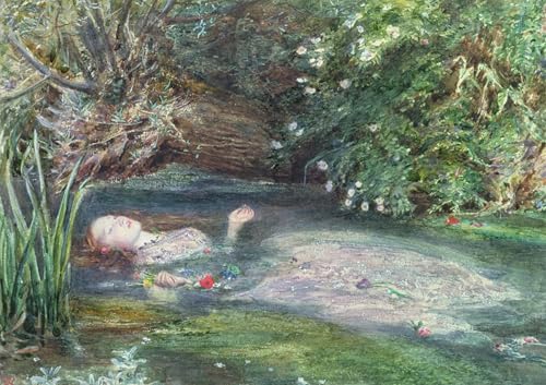 Toile Ophélie Millais 60x90cm pour habiller un grand mur vide