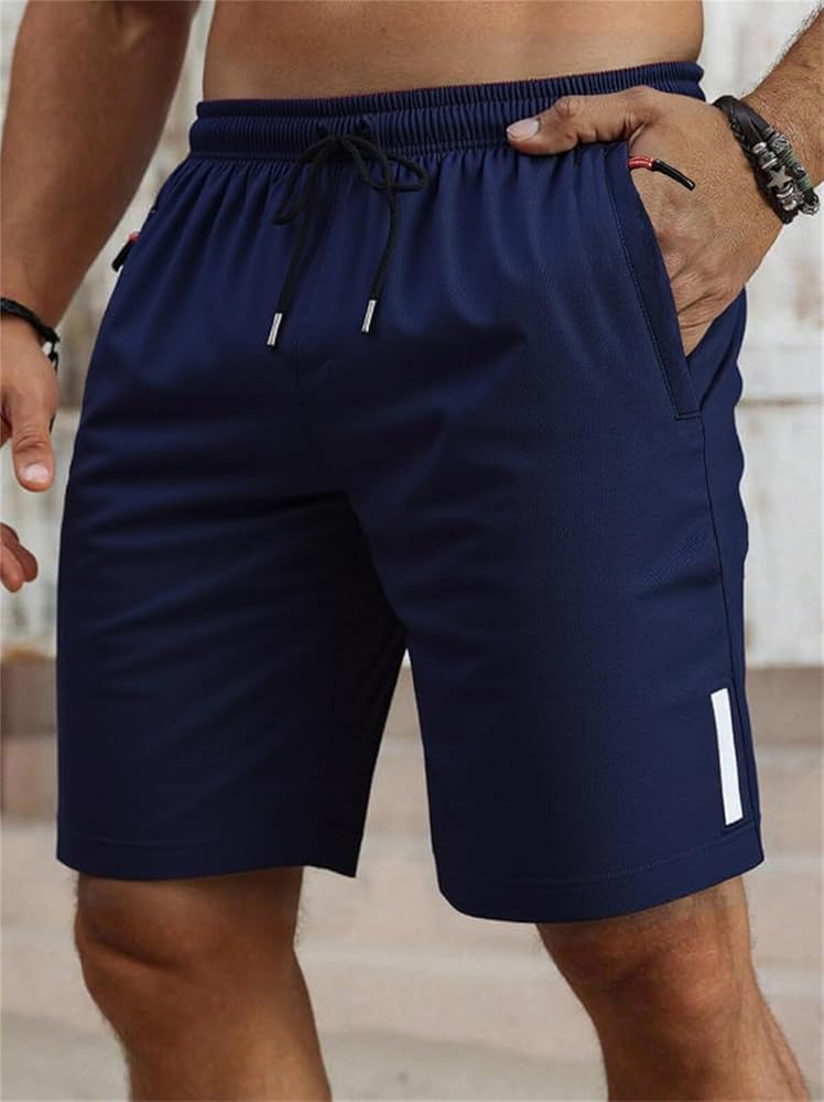 Mens Athletic Shorts Quick Dry Lightweight Running Workout Gym Casual Shorts