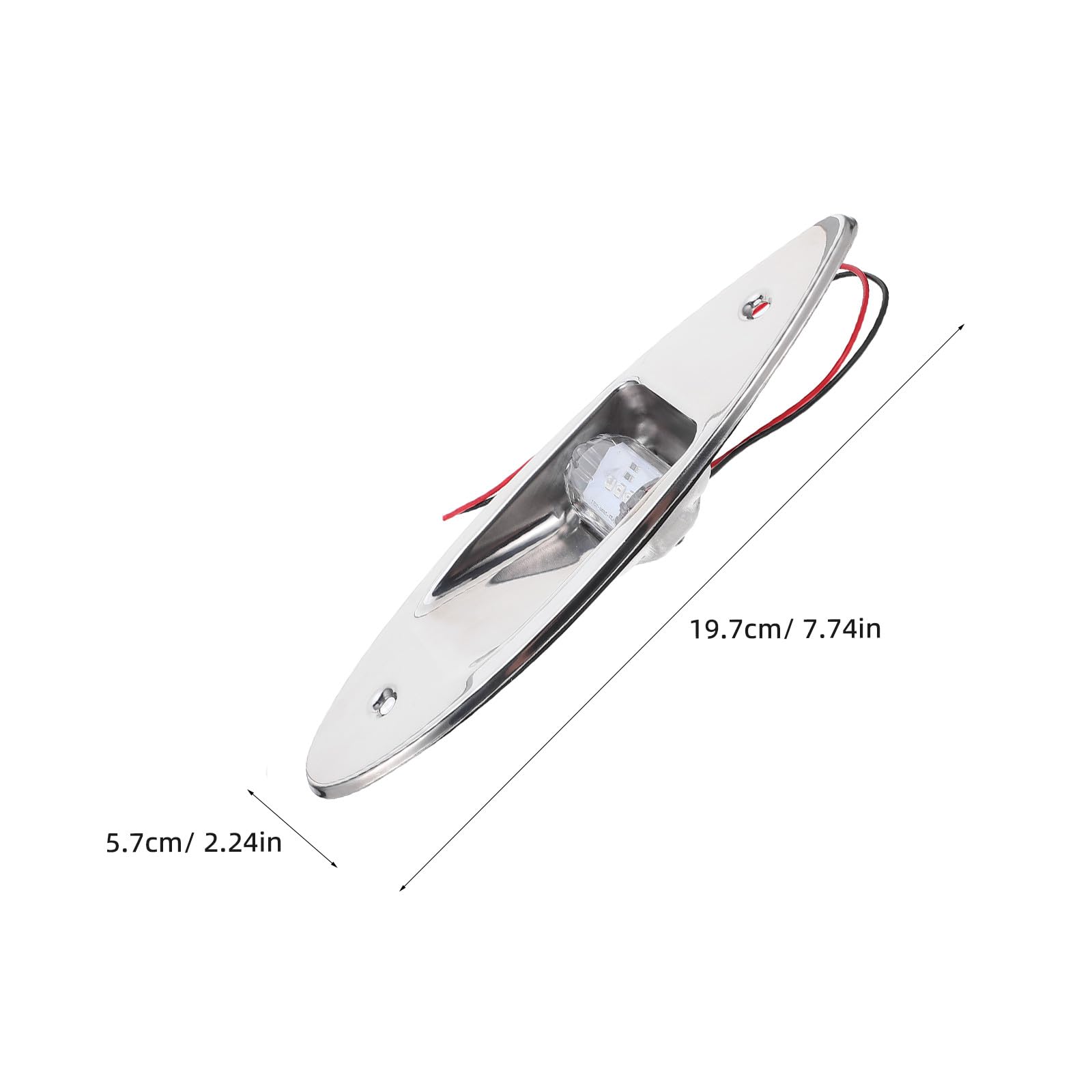 2 pezzi Luci di Navigazione LED per Barca Acciaio Inossidabile Marino Rosso e Verde Incasso per Prua Yacht Pontoon Kayak