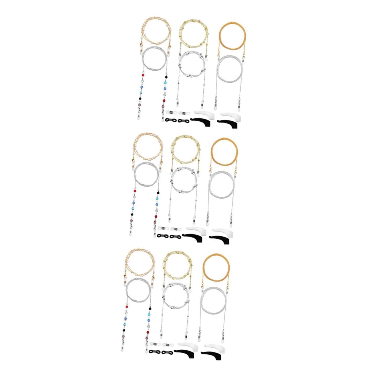 Brillen kette Masken kette brillen halterung brillenhalterung Brillenketten Schlüsselband Kabel schnapsgläser Brillenseile stilvolle Gläserdekore doppelseitiger Bohrer