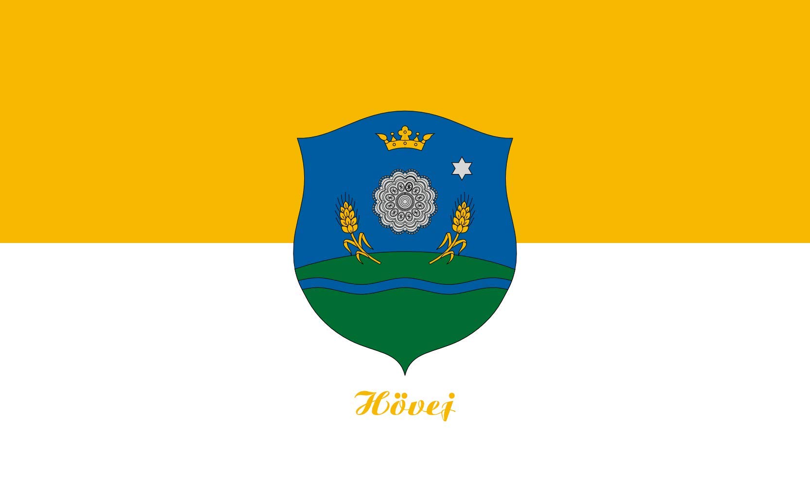 Drapeau Large Hövej résistant aux intempéries pour mât de mairie