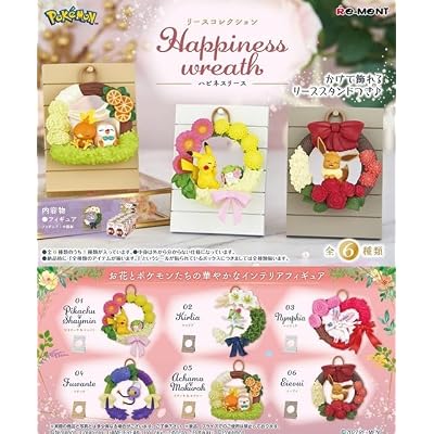 Re-Ment Pokemon Wreath Collection Happiness Wreath Box Product, 6 Types in Total, 6 Pieces