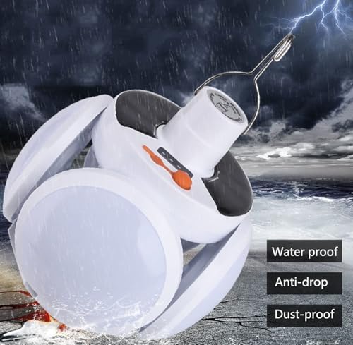 image for XLSBZ Solar Multi-Functional Emergency LED Light Bulb with USB Chargin