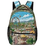 VesFy Kinderparadies Junge Rucksack Schultaschen Verstellbare Gurte Buchtasche Rucksäcke Kinder Rucksäcke One Size