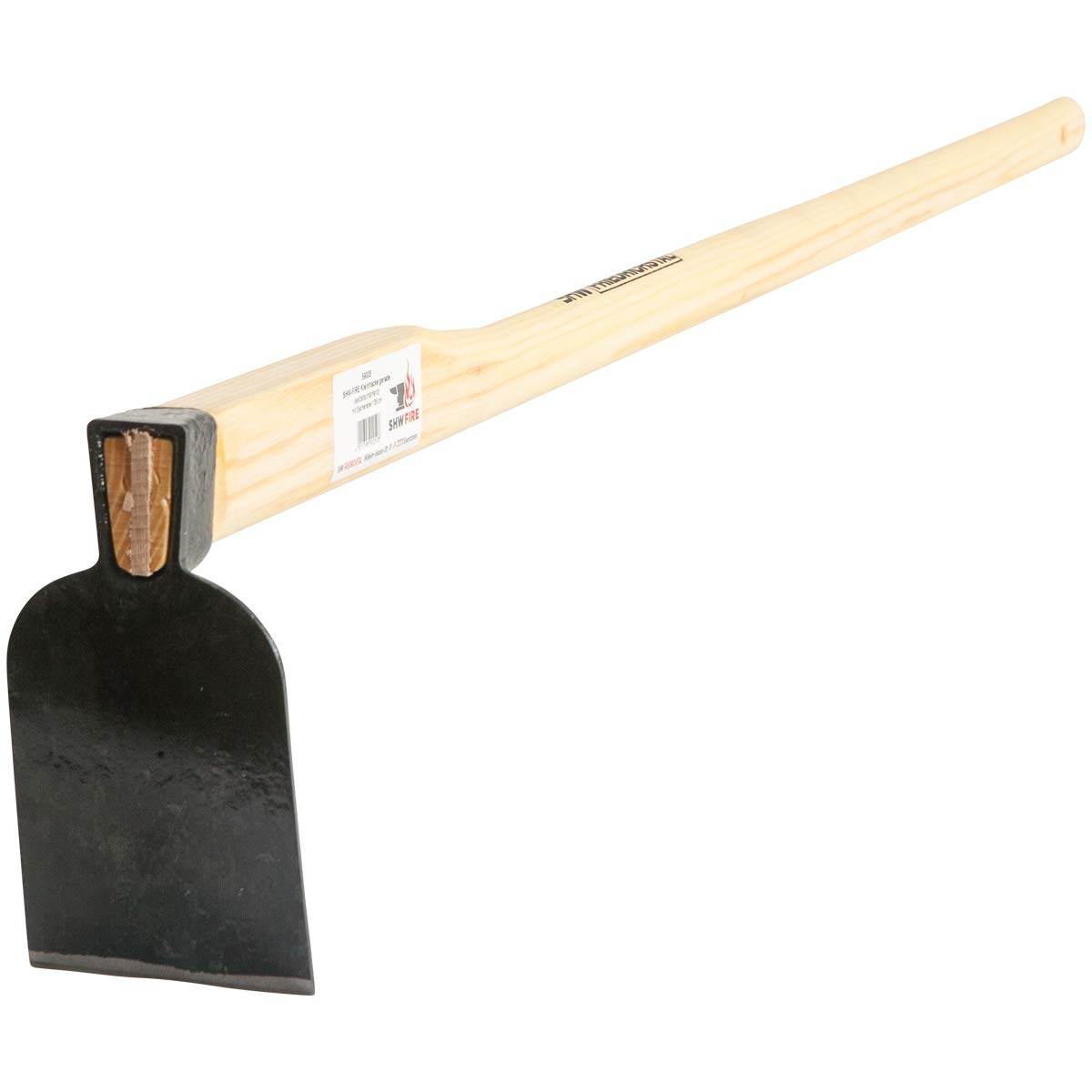 Azada de jardín profesional de acero especial y muy resistente, mango de 135 cm, para suelos blandos y duros de SHW-FIRE