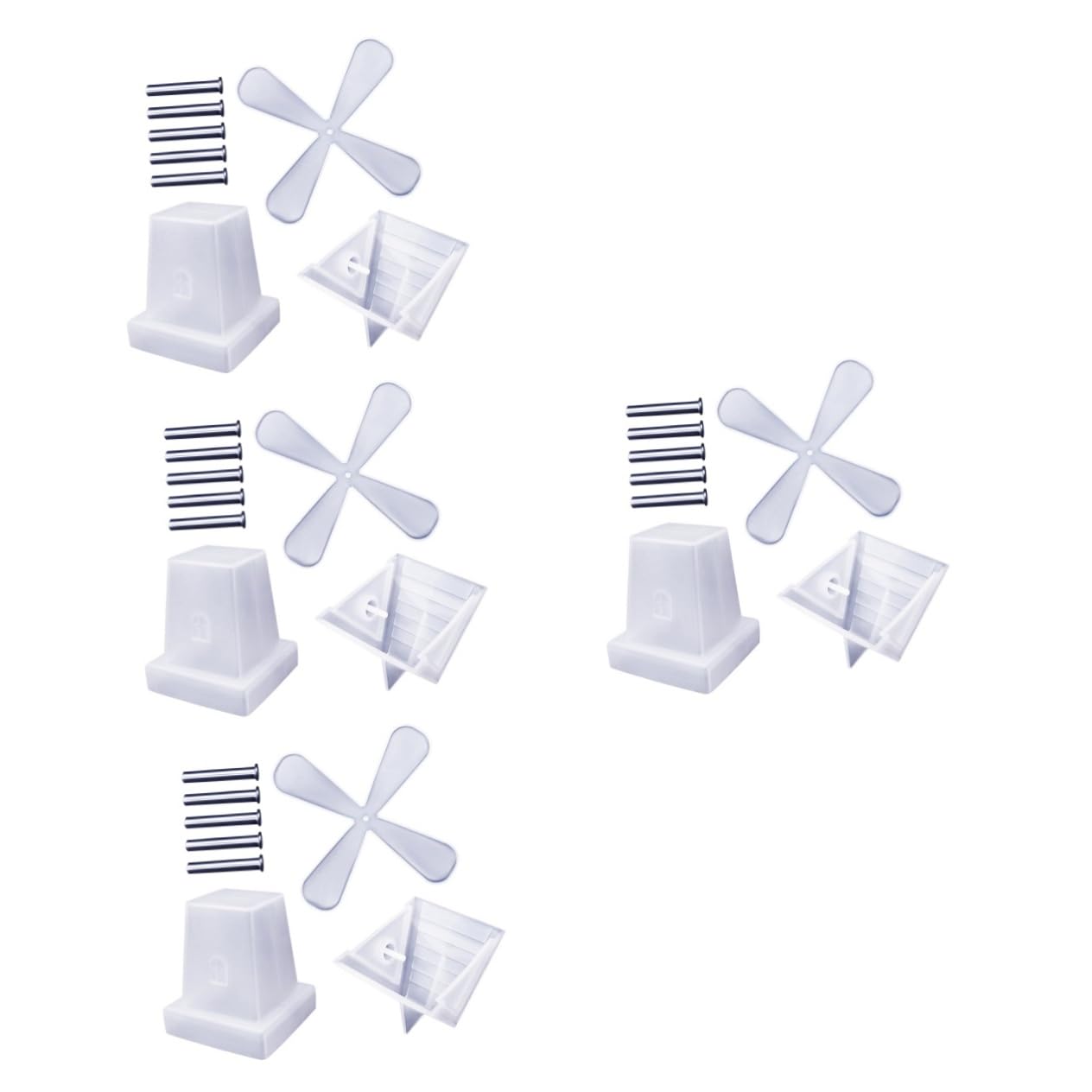 Lurrose 4ensembles Moule Silicone pour Windmill Moulage Rotatif avec Accessoires pour Décorations Artisanales Facile à Démouler Et Réutilisable