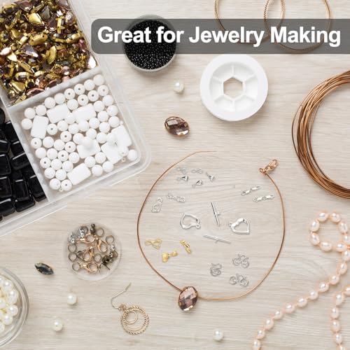 Toggle en forme de cœur argenté PATIKIL avec T-barre pour fermoir de collier DIY x2 - 5
