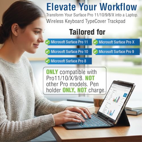 Teclado inalámbrico Bluetooth para Surface Pro ideal para trabajar viajando 2