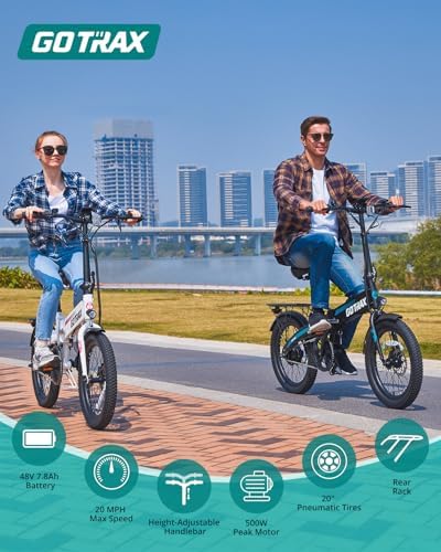 Gotrax R1 20" Folding Electric Bike for Adults, Max 40 Miles & 20Mph Speed image 4