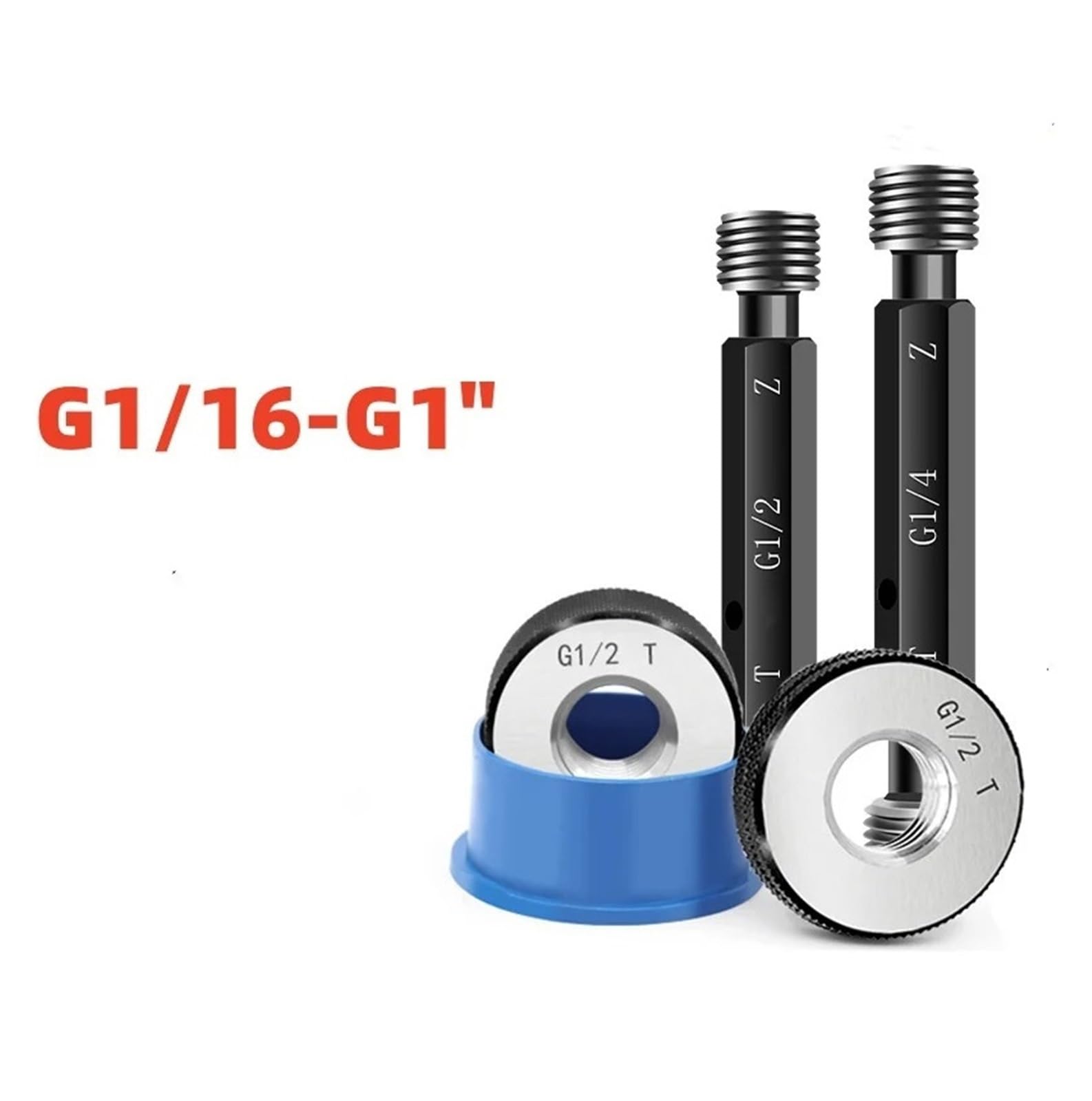 Pierścień pomiarowy do gwintów, Wskaźnik pierścieniowy gwintu prostego i wskaźnik wtykowy 1 szt./1 zestaw G1/16-G1(G 1-1I8,G Thread Ring Gauge)