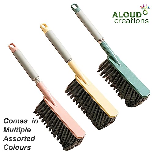 Image of ALOUD CREATIONS Long Bristle Polypropylene Dust Cleaning Brush|Ideal For Carpet Cleaning,Car Seat,Bed,Sofa,Curtains,Mats And Household Upholstery Cleaning|Multicolour|Pack Of 1