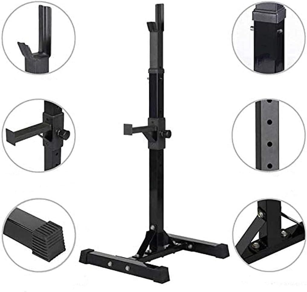 Multifunctional fitness chair dumbbell bench Adjustable Squat Rack Stand, Heavy-Duty Multi-Function Barbell Rack, Strength Training Workout, Free Bench Press, Weight Lifting, w/Dipping Station