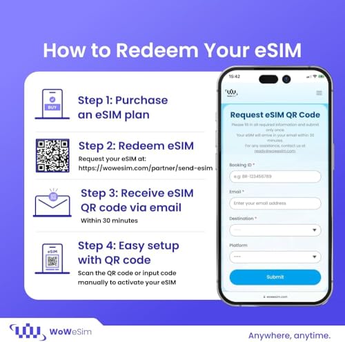 Image of eSIM Cards for International Travel Prepaid Data, Compatible with Unlocked Smartphones, 4G LTE 5G, Hotspot Supported, Instant Activation in 10 Minutes (Korea 9GB / 15 Days)