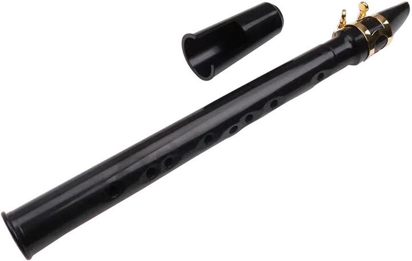 Mini Pocket Saxophone with Mouthpiece Cover Reed for Adult Professional Kids Black