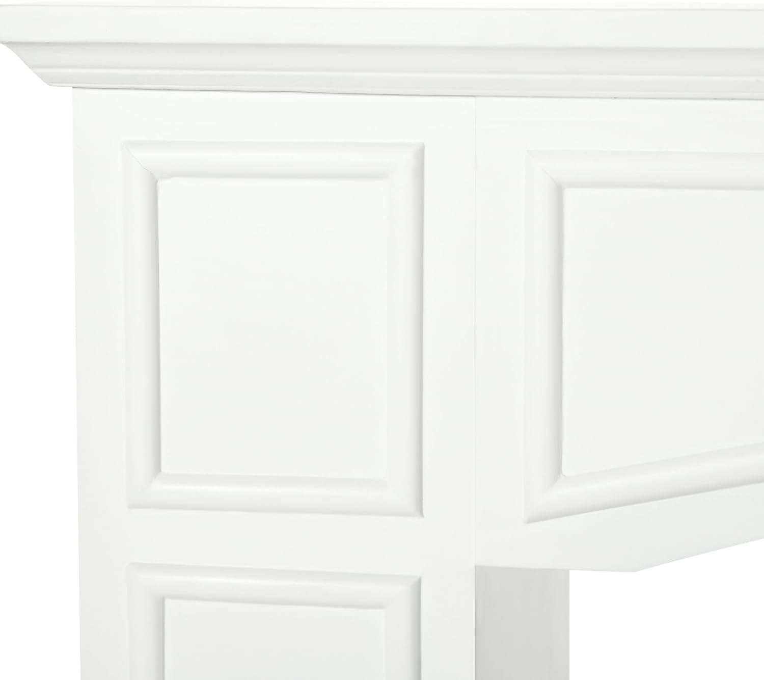 Modern Fireplace Mantel, Surround Mantels for Fireplace with Decorative Pattern Interior Width 29" White