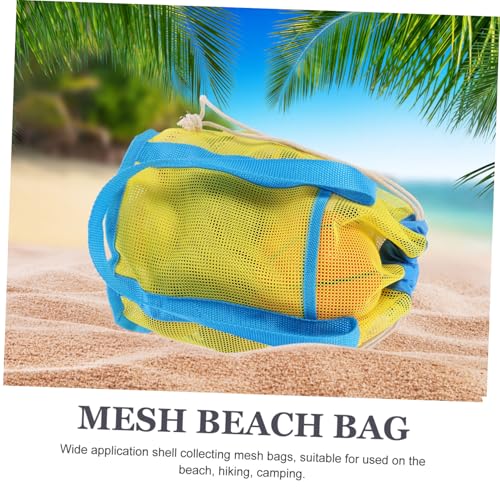 Beach Mesh Bag for Drawstring Storage Tote for Sand Swim Gear Camping Essentials Lightweight Pool Bag for Outdoor Activities and Travel4