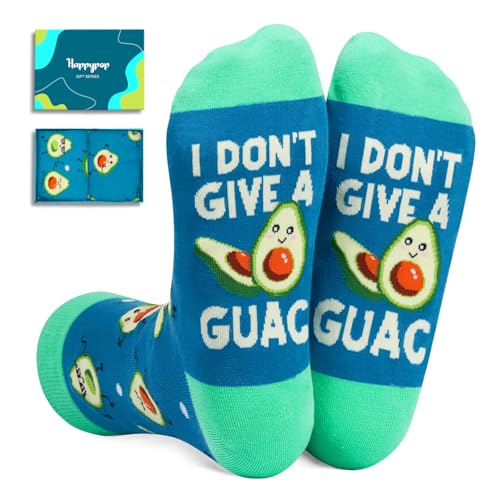 HAPPYPOP Avocado Gifts for Adult - Avocado Socks for Men Women, Guacamole Gifts for Fruit Lovers