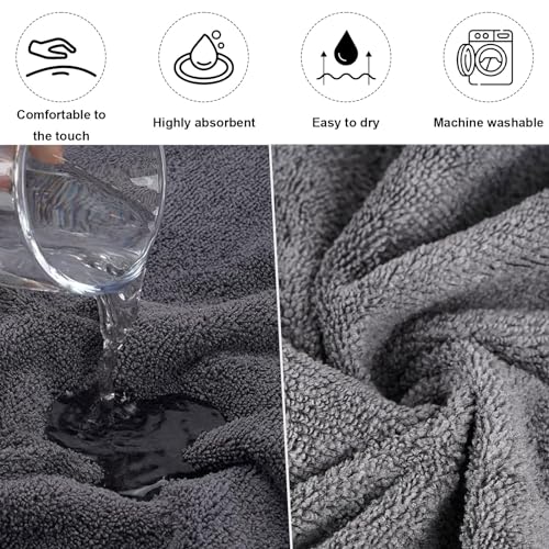 Hundebademantel, Mikrofaser Bademantel für Große Hunde mit Klettverschluss und verstellbarem Schrumpfband, schnell trocknend, saugfähig, für mittelgroße große Hunde, L