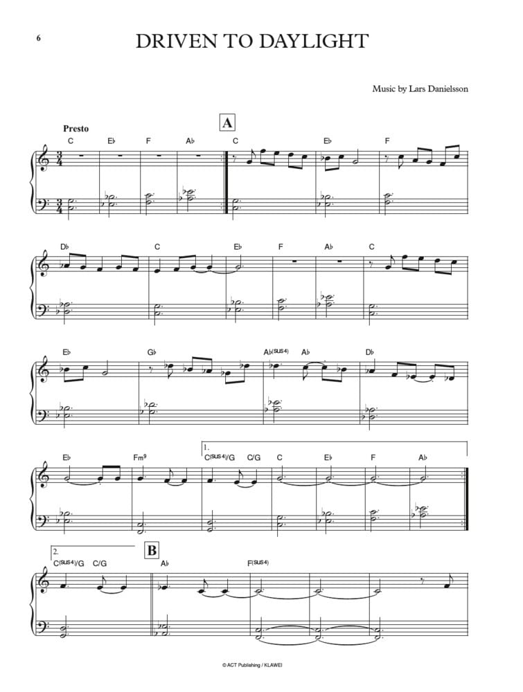 Lars danielsson: 20 impromptus for piano & 1 solo piece for contrabass