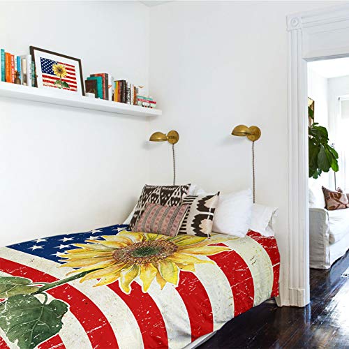 Bringmehome Sunflower Decoration Tapestry Wall Hanging For Bedroom Dorm Living Dining America Flag Shabby Wall Tapestries For Teen Girls Room #TOP3