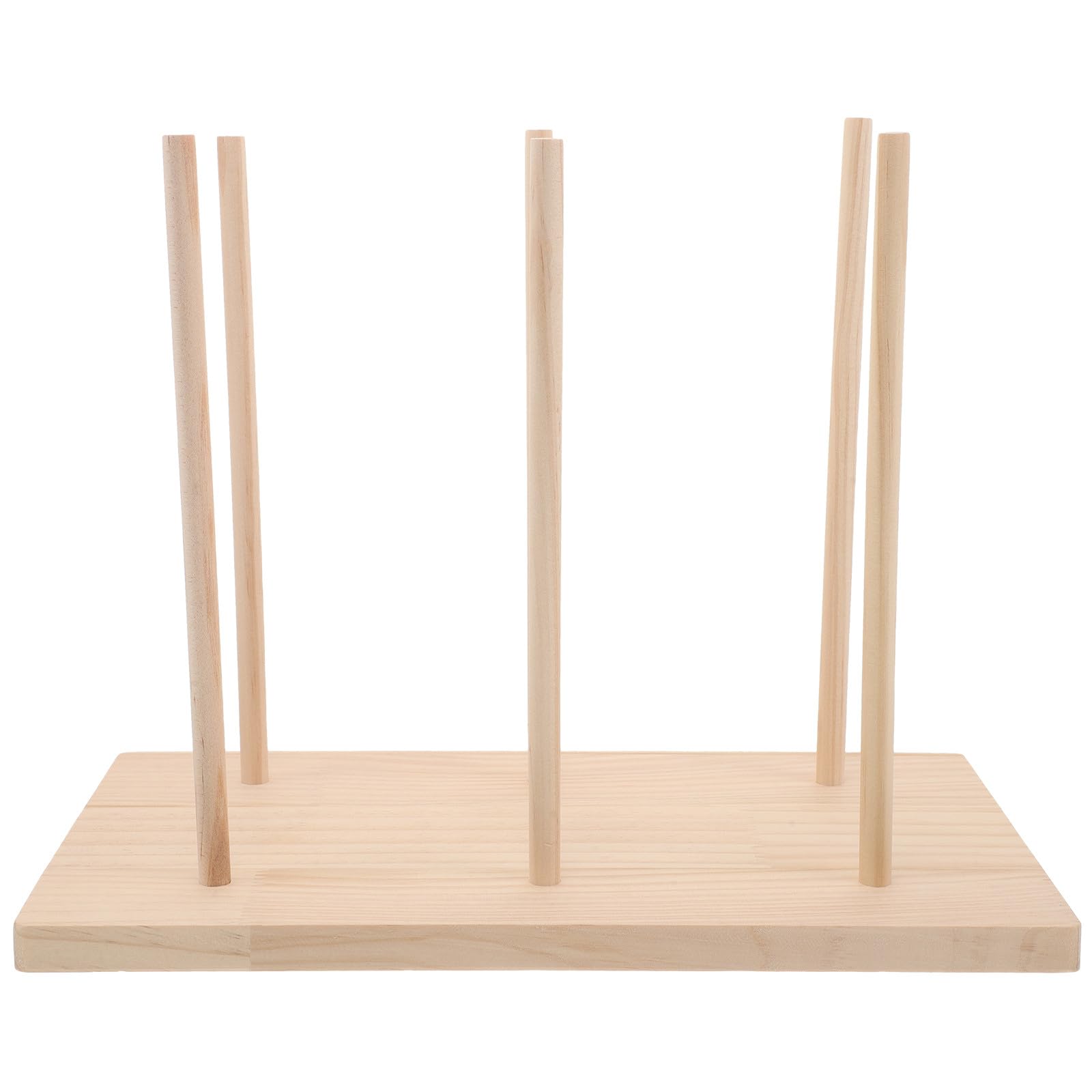 BESTonZON Supporto in Legno per Burattini da Dita, Espositore Sicuro e Versatile che Contiene 6 Burattini a Mano, per Casa ed Esposizioni