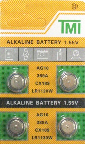 4 Pack AG10 389 189 LR54 LR1130 Alklaine Button Cell Battery
