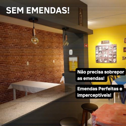 Papel De Parede Adesivo Lavável Tijolo Aparente Bem Estar