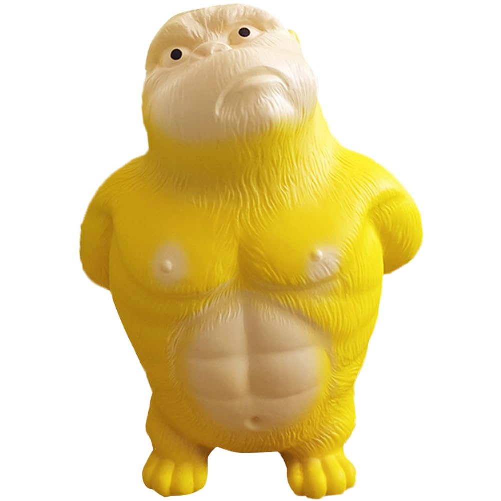 Stretchy Monkey, Squishy Stretchy Monkey Toy, Gorilla Toys, Stress Relief Gorilla Toy, Squeeze Orangutan Figures, Stress Monkey for Kids and Adults Orangutan Stress Toys (Yellow)