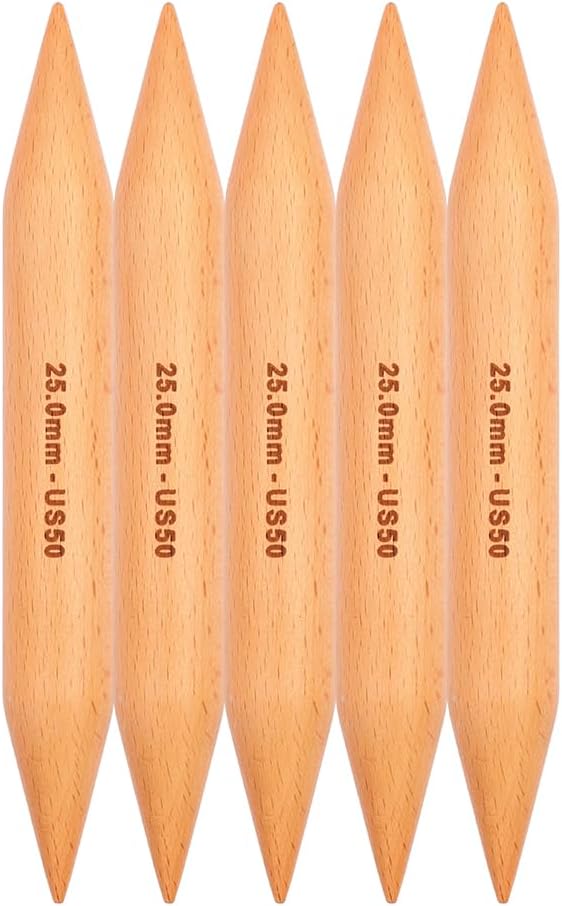 KnitPro Jumbo Double Pointed Needles 8" (20cm) | US Size 50 (25mm)