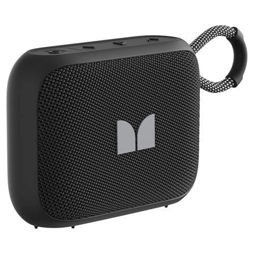 Monster S520 Portable Speaker, IPX7 Waterproof Speaker Bluetooth Wireless, Bluetooth 6.0 Small Bluetooth Speaker, 12 Hours Battery Life, TWS Pair for Outdoors/Beach/Home/Travel, Black