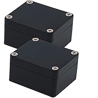 Vista 20 de Caja de conexiones, Caja de proyectos Zulkit IP65 impermeable para exterior cajas de plástico ABS Cajas eléctricas electrónicas negras 10.4 x 7.2 x