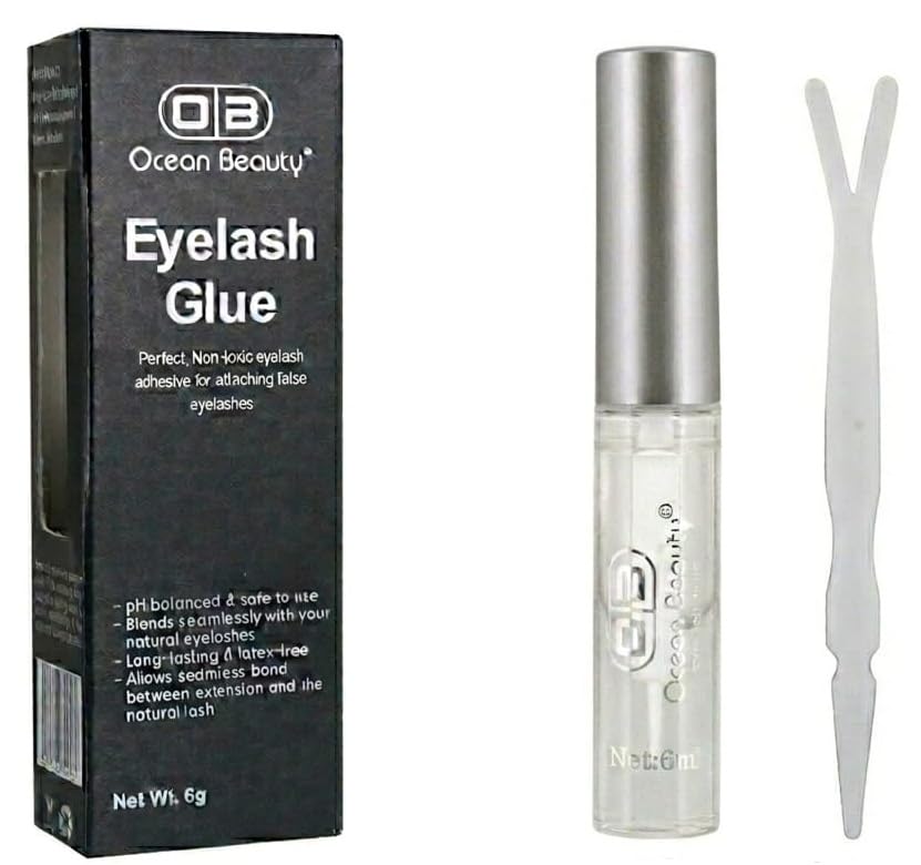 Eyelash Glue, Transparent, Non-Toxic Adhesive for False Eyelashes, Long-Lasting, Latex-Free, 6g (Transprent)-picture-43