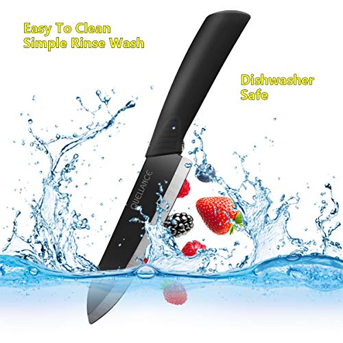 Ceramic Knife Set, Kitchen Knife with Sheath Covers, Very Sharp Kitchen Knife Set, 6