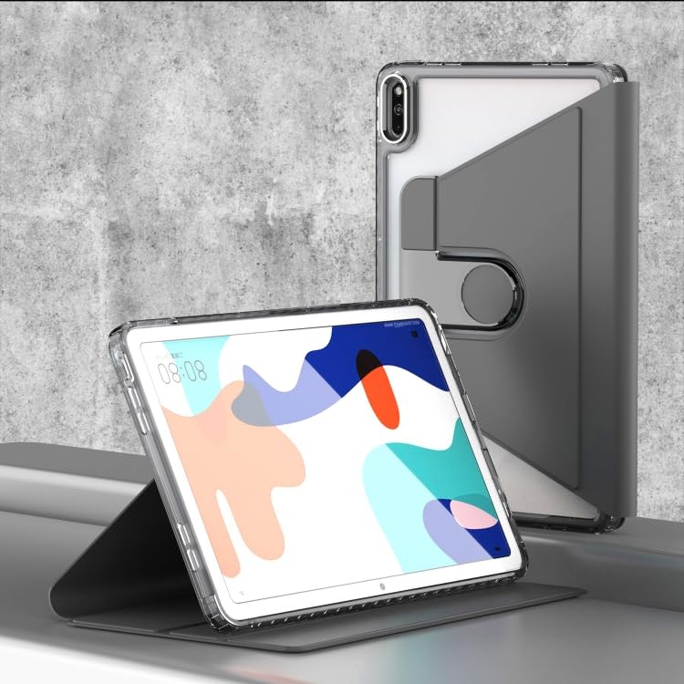 Gabinete de tableta Clear 360 Rotation Stand Smart Leather Tablet Case Anexo