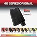 Flowmaster 40 Series Original Chambered Muffler – 3.00” Offset In / 3.00” Offset Out – Aggressive Sound – 16-Gauge Aluminized Steel – For Muscle Cars, Street Rods, Trucks, SUVs & Strip Builds (43043)