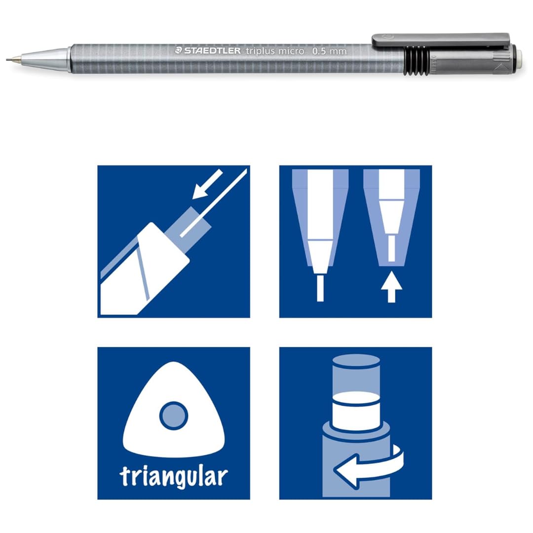STAEDTLER Triplus Micro - Matite meccaniche da 0,5 mm, confezione da 18, 54 pezzi