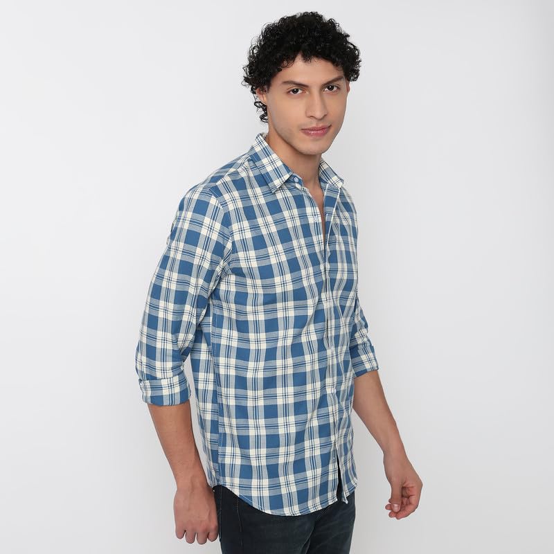 Image of Mens Striped Slim Fit Cotton Casual Shirt | Full Sleeves Mens Shirts | Stylish Shirt for Men