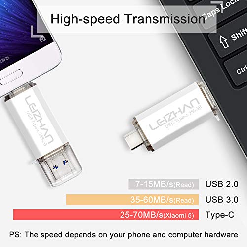 Clé USB Type C 256 Go solution mémoire saturée pour smartphone Samsung et tablette Android - 2
