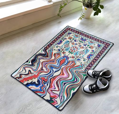 Rugendary Melting Rug 2.6x4 Oriental Design Melting Area Rug Machine