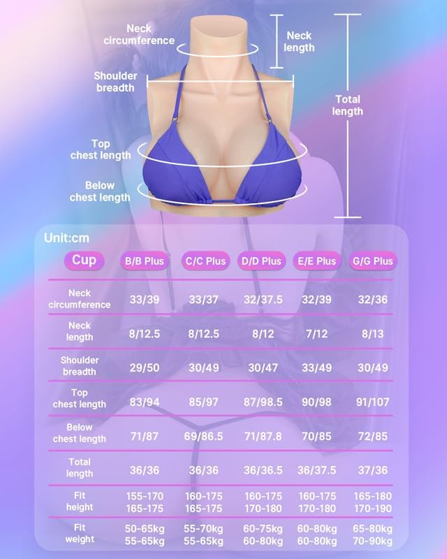 Silicone Breastplate Fake Boobs C Cup Breast Plates Breast Forms for Transgender Cosplay Drag Queen Crossdresser