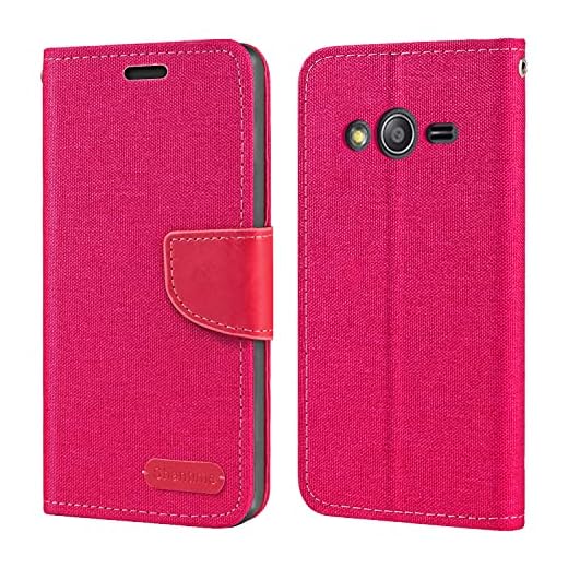 Samsung Galaxy Ace 4 fodral, plånboksfodral i Oxford med mjuk TPU bakskydd magnet flip fodral för Samsung Galaxy Ace 4 LTE G313