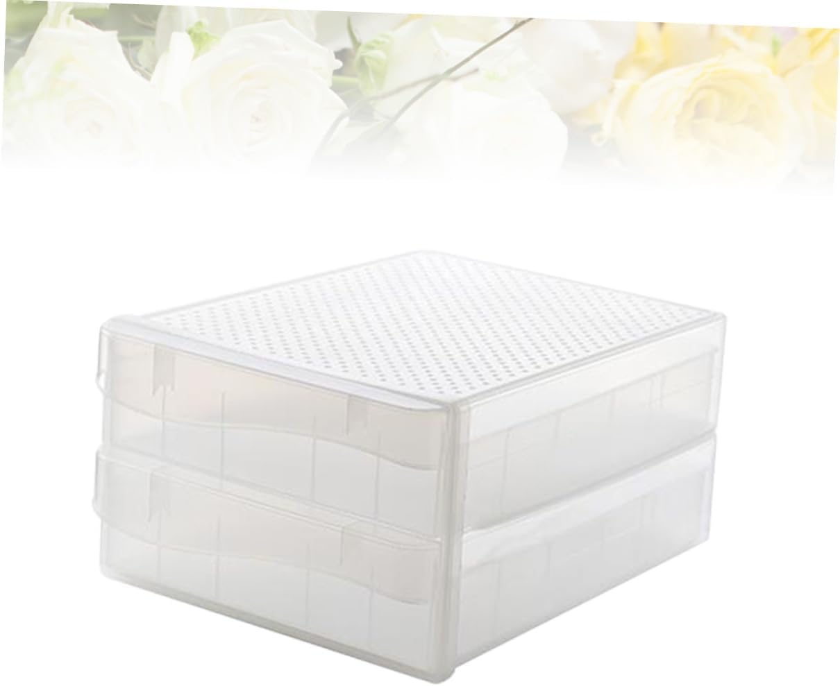 Double-Layer 60 Grids Plastic Egg Storage Box Refrigerator Organizer for Eggs Lid Container for Kitchen and Home Use